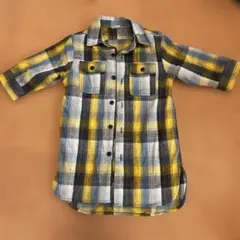 petit main 半袖チェックシャツ 90cm