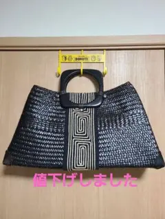 ⭐使用数回⭐ かごバッグ カゴバッグ 手持ちバッグ 黒 トートバッグ バッグ