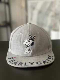PEARLY GATES スヌーピー キャップ グレー