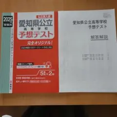 愛知県公立高等学校 予想テスト 2025年度受験用　公立高校入試　受験