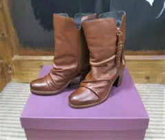 ◆BOEMOS ブーツ タッセル付き レザー ウェスタンブーツ 37 23.5㎝