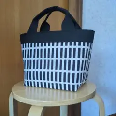 ストライプ　舟形トートバックハンドメイド