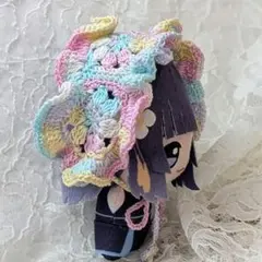 〈ミックス色〉ぬい服　ヘッドドレス　にじぬい　ちびぐるみ