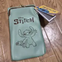 リロ&スティッチ　プラチナムザッカスマホショルダーバッグ　みどり