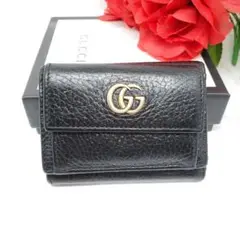 【美品】 GUCCI グッチ 折り財布 財布 レザー マーモント コンパクト