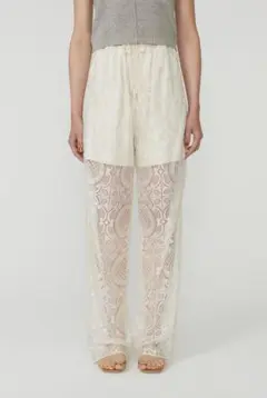 Eaphi PATTERN LACE EASY PANTS