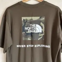 【美品】THE NORTH FACE ノースフェイス 半袖Tシャツ カーキ XL
