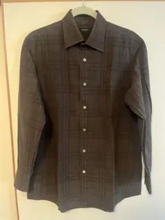 【美品】BURBERRY LONDONブラウン チェック 長袖シャツ