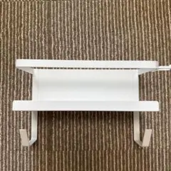 マグネット収納 ホースホルダー付ラック(FLAT ホワイト)