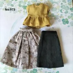 22センチドールサイズの服973ハンドメイド　3点セット