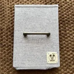 【希少品】Disney ミッキー 折りたたみ収納ボックス ハンドル付き　グレー