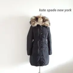 【美品】katespadeケイトスペード ダウンコート ファー ブラックMサイズ
