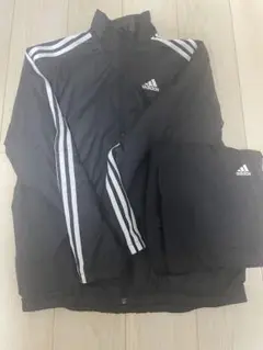 adidas ブラック ジャケット・パンツセット