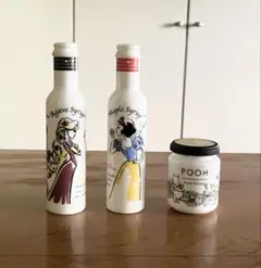 パティスリーQBG ディズニー空き瓶 プーさん　ラプンツェル　白雪姫