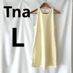 Tna イエロー ノースリーブミニワンピース Lサイズ