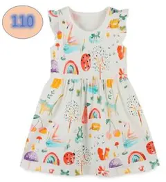欧米大人気 カラフルワンピース 新品 110cm キッズ 女の子