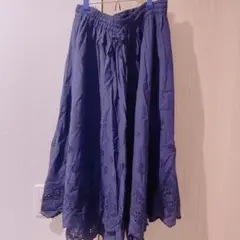 [美品]axes femme ネイビー　ワイドボトムス