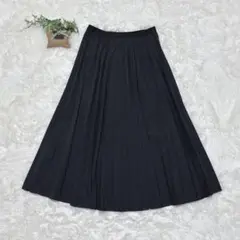 ユニクロ　プリーツスカート ロング丈 裏地付き ウエストゴム きれいめ