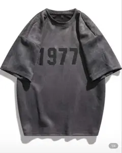 1977プリント オーバーサイズTシャツ グレー