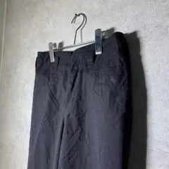 【ヴィンテージ】レトロストライプ柄デザイナーズスラックスパンツ古着usedBM2