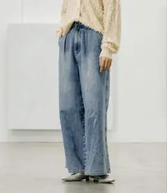 GOODデニムタックワイドパンツ