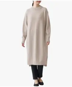 無印良品　ヤクウールニット ロングワンピース ベージュ
