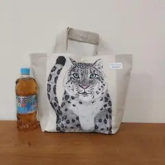 ★しろヒョウ★リアルプリントバッグ
