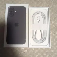 Apple iPhone 16 ブラック 箱とケーブル