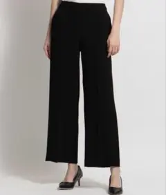 Theory classic crepe wide pull on L 黒　L