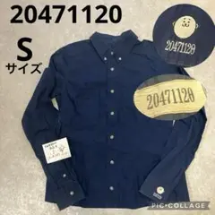 20471120、長袖シャツ、ネイビー