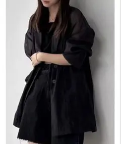 STYLEMIXER シアーテーラージャケット ブラック 25SS