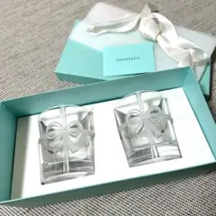 Tiffany &amp; Co. - Tiffany&amp;Co.ティファニー☆*°新品ボウリボングラスセット TIFFANY&Co. 未使用 ティファニー グラス リボン ボウ コップ