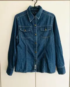 Eddie bawer denim デニムシャツ　胸ポケット　羽織り　M 濃紺