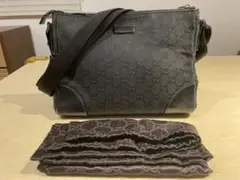 GUCCI グッチ ななめがけ ショルダー GG柄 ブラック キャンバス
