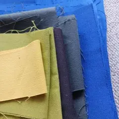 Check&Stripe　帆布はぎれセット