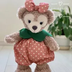 ダッフィー シェリーメイ イチゴ服　ピンク　ハンドメイド　ぬいぐるみ衣装