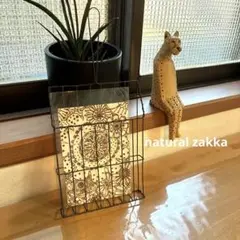 ワイヤーレターラック&葉書一枚