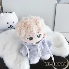 10cm 着せ替え ぬいぐるみ服 グレー ちびぬい 推し活 推しぬい-A5614