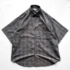 【美品】Steven Alan/シルクリネン混/チェック半袖シャツ/M