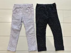 スパッツ 100cm 2着セット　ブランシェス　UNIQLO