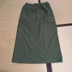 レプシィム　オリーブグリーン ロングカーゴスカート Fサイズ
