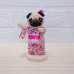 ❤️羊毛フェルト　お祭りパグちゃん⑥