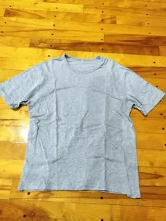ムジラボ　グレー　昔ながらの製法で編み立てた天竺クルーネック半袖Ｔシャツ L