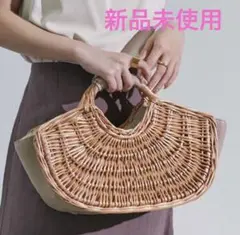 anuans エコレザーコンビカゴバッグ アニュアンス anuans エコレザーコンビカゴバッグ （BEIGE） -靴