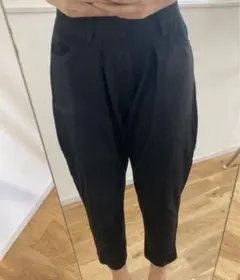 コムサ　サルエルパンツ　Mサイズ　ブラック　ストレッチ