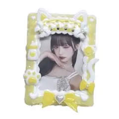 791♡ ホイップデコ　イエロー　黄色　ねこ耳レースアップ　哺乳瓶　ヘッドドレス