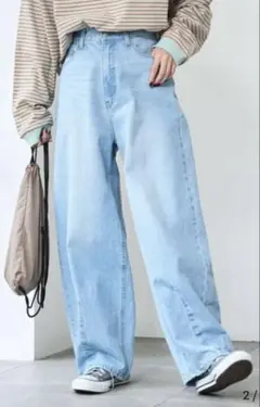 【8月末までタイムセール】美品　coen カーブデニム カーブデニム　お値下不可