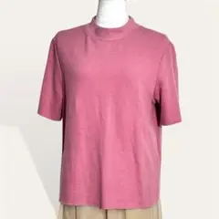 ❤️美品 ザラtrf くすみピンク 肉厚コットンニット プルオーバートップス L