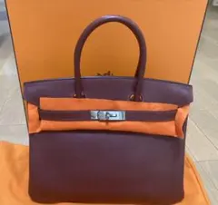 エルメス バーキン30 ルージュ系 シルバー金具 3、4回使用
