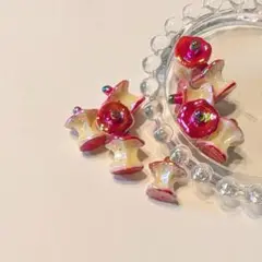 アクリルビーズ　りんご　果物
